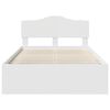 vidaXL Bed Frame with Headboard White 120 x 190 cm Solid Pine Wood