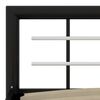 vidaXL Bed Frame without Mattress Black and White Metal 120x200 cm