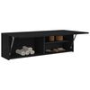 vidaXL Bathroom Wall Cabinet Black 100x25x30 cm Engineered Wood