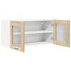 vidaXL Hanging Cabinet with Door Sonoma Oak and White 80 x 31 x 40 cm