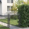 vidaXL Garden Gate with Lock Grey 100 x 125 cm Steel