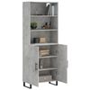 vidaXL Highboard Concrete Grey 69.5x34x180 cm Engineered Wood