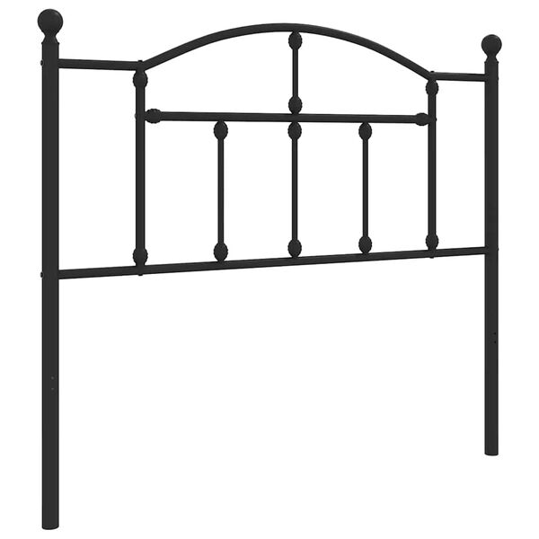 vidaXL Metal Replace Headboard Black 100 cm
