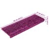 vidaXL Stair Mats 20 pcs 65x21x4 cm Violet Rectangular Edge