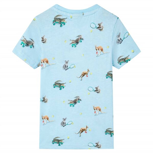 Kids' T-shirt Light Blue Melange 116