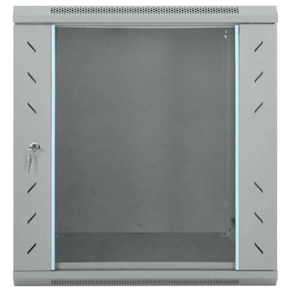 vidaXL Network Cabinet with Storage Grey 60 x 45 x 65 cm Steel