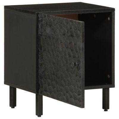 vidaXL Bedside Cabinet Black 40x33x46 cm Solid Wood Mango