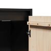 vidaXL Wall Cabinets 2 pcs Black 30x30x100 cm Solid Pinewood