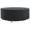vidaXL Furniture Cover 279 x 279 x 85 cm 210D Oxford Fbric Round Black