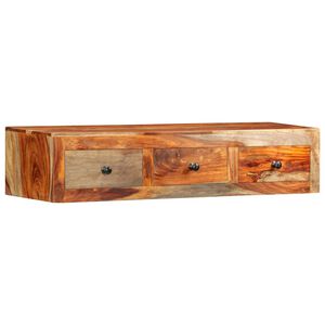 vidaXL Wall Console Table 100x25x20 cm Solid Acacia Wood