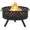 vidaXL Fire Pit with Poker 68 cm XXL Steel