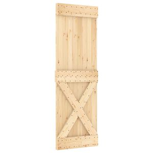vidaXL Sliding Door NARVIK 70 x 210 cm (152.5 cm) Natural and Black