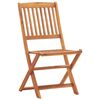 vidaXL Chair Folding Brown Acacia Wood