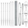vidaXL Hexagonal Fence with Post 10 x 1.6 m Galvanised Steel Silver