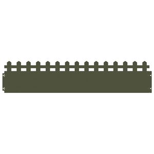 vidaXL Lawn Edgings 10 pcs Olive Green 103 x 0.05 x 22 cm Steel