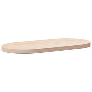 vidaXL Table Top 60x30x2.5 cm Solid Wood Pine Oval
