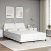 vidaXL Bed Frame without Mattress "Zadar" White 120x200 cm Faux Leather