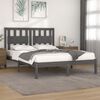 vidaXL Bed Frame without Mattress Grey Solid Wood 200x200 cm (810039+818592)