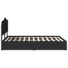 vidaXL Storage Bed with Headboard Black 140 x 190 cm Engineered Wood
