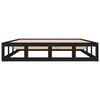 vidaXL Bed Frame without Mattress Black 140x190 cm Solid Wood