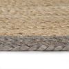 vidaXL Handmade Rug Jute with Grey Border 120 cm