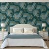 DUTCH WALLCOVERINGS Wallpaper Onyx Green and Gold