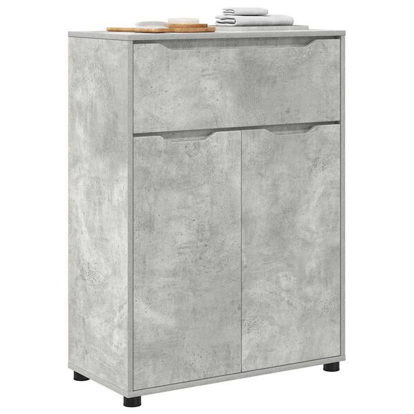 vidaXL Bathroom Cabinet with Drawer Concrete Grey 72.5 x 36.5 x 100 cm