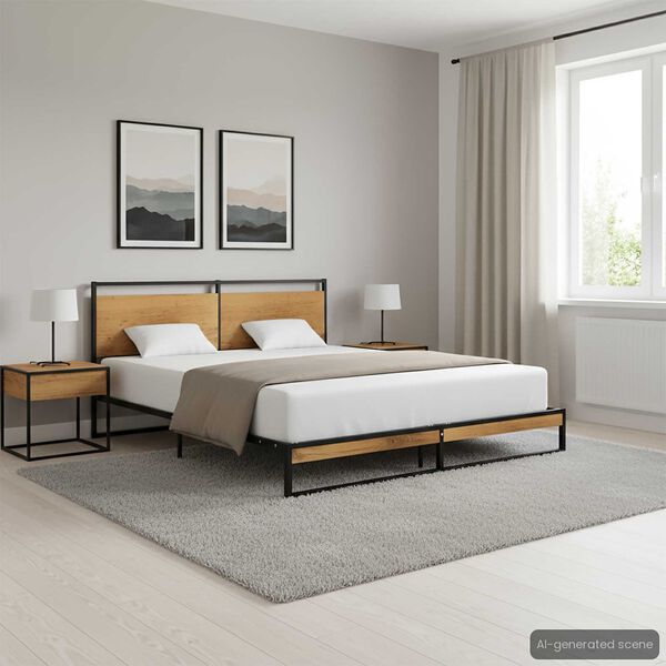 vidaXL Bed Frame without Mattress Metal 160x200 cm