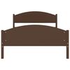 vidaXL Bed Frame without Mattress Dark Brown Solid Pine Wood 120x200cm