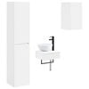 vidaXL Bathroom Furniture Set 3 pcs White 33 x 34.5 x 160 cm