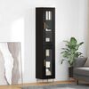 vidaXL Highboard 2 pcs Black Oak Glass
