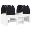vidaXL Bed with Tunnel 3 pcs White and Black Engineered Wood