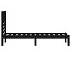 vidaXL Bed Frame without Mattress Black Solid Wood Pine 100x200 cm