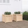 vidaXL Garden Planters 2 pcs Solid Wood Pine