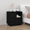 vidaXL Bedside Cabinet Black 50x34x50 cm Solid Wood Pine