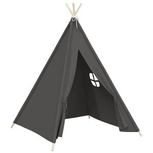vidaXL Children Teepee Tent with Bag Peach Skin Grey 120x120x150 cm