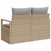 vidaXL Garden Sofa with Cushion 120 x 62 x 69 cm Poly Rattan