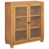 vidaXL Cabinet with Shelf Brown 80 x 35 x 95 cm Solid Oak Wood