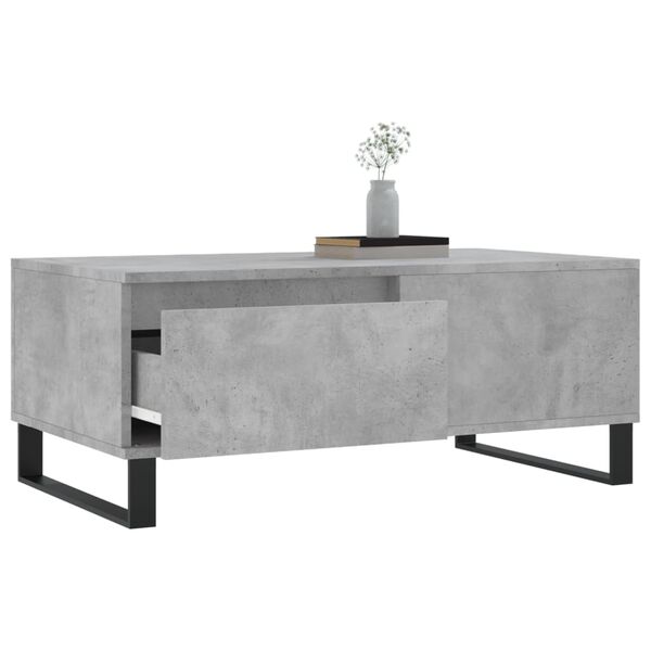 vidaXL Coffee Table Concrete Grey 90x50x36.5 cm Engineered Wood
