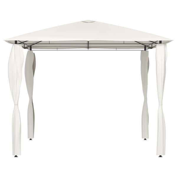 vidaXL Gazebo with Post Covers 3x3x2.6 m Cream 160 g/m²