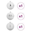 vidaXL Christmas Bauble Set 3 pcs Silver Plastic