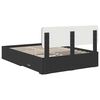 vidaXL Bed Frame with Headboard Black 150 x 200 cm Engineered Wood