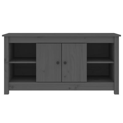 vidaXL TV Cabinet Grey 103x36,5x52 cm Solid Wood Pine
