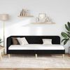 vidaXL Corner Bed Frame with Headboard Black 80 x 200 cm Fabric