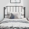vidaXL Metal Replace Headboard Black 100 cm