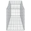 vidaXL Arched Gabion Baskets 12 pcs 200x50x60/80 cm Galvanised Iron