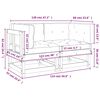 vidaXL Corner Sofas with Cushions 2 pcs White Solid Wood Pine