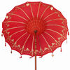 vidaXL Balinese Parasol Red 180-190 cm Cotton and solid wood