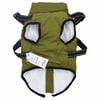 vidaXL Dog Coat with Harness Army Green L28 Fleece and Polyester