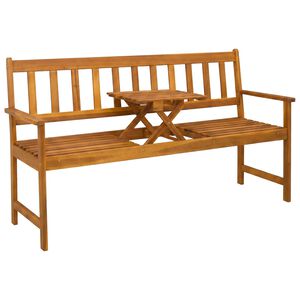 vidaXL Garden bench 158 x 55 x 89 cm Solid Acacia Wood Natural